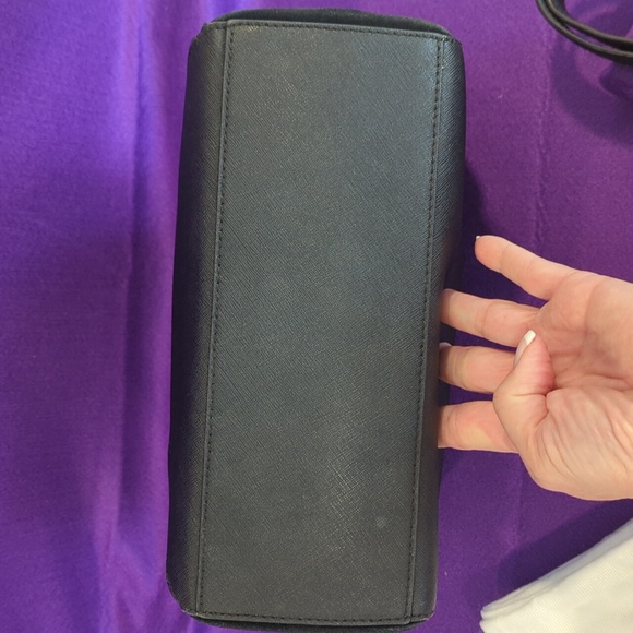 Kate Spade Bundle. Black Handbag, Black Wristlet, Unbranded Twilly & Dustbag EUC - Picture 5 of 12